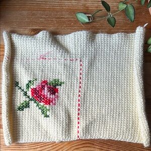 Vintage Cross Stitch Rose